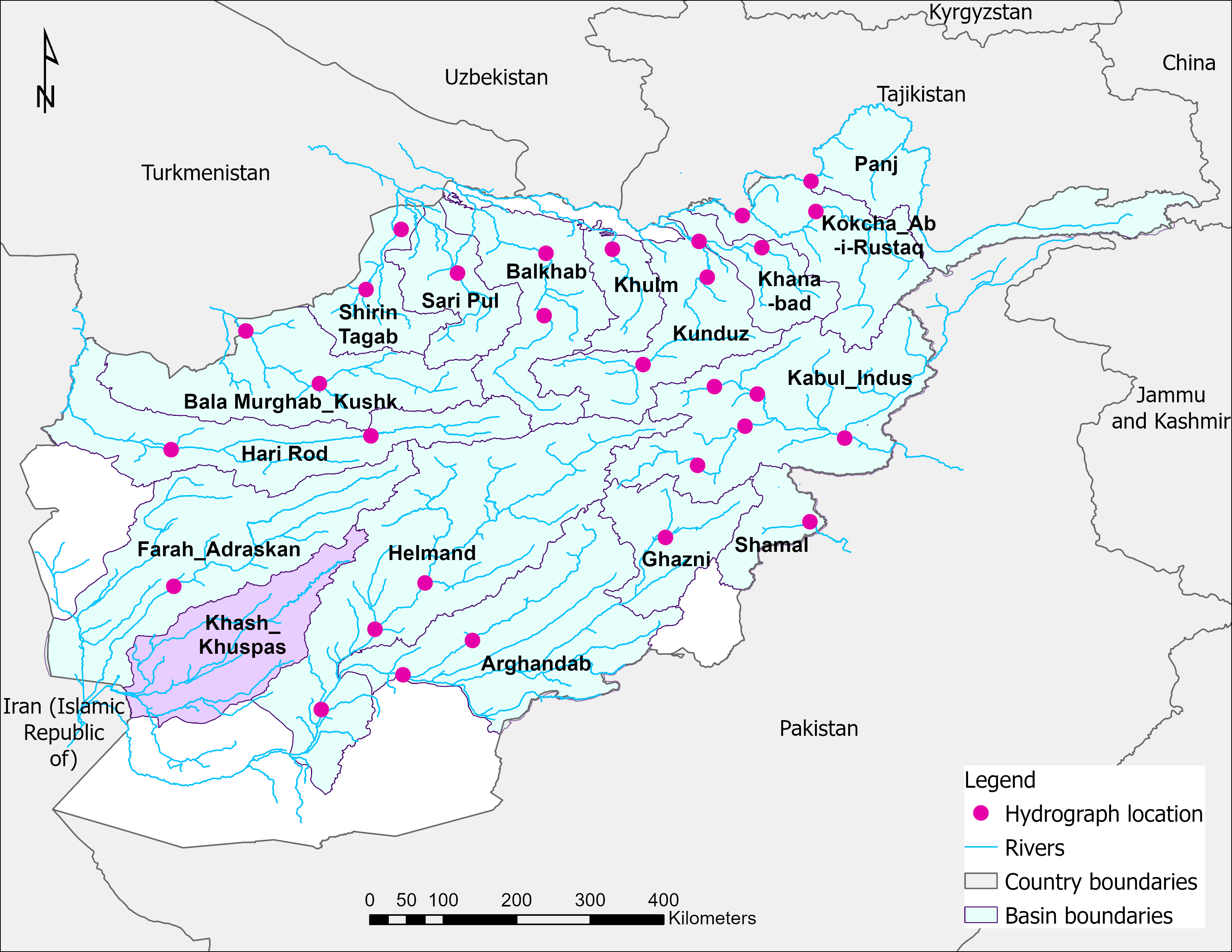 Afghanistan Hydrographic Basins